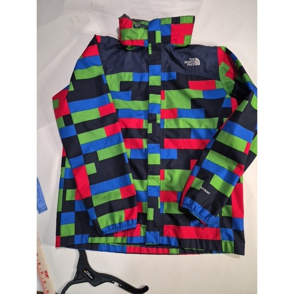 The North Face Hyvent Hooded Colorblock Lined Shell Rain/ski Youth XL (18/20) - Picture 4 of 16